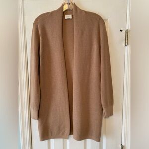 Cyrus Women's Tan Waffle Knit Cardigan Sweater